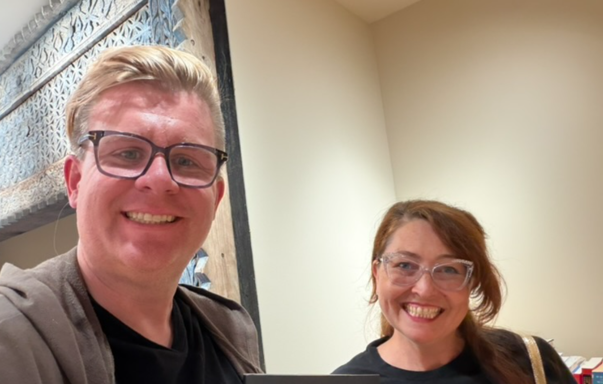 Josh and Shannon, hosts of Well, Actually…